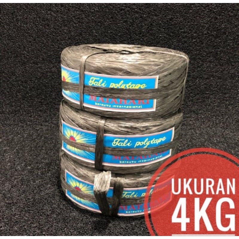 

Tali Plastik 4KG Cap Matahari Tebal / Tali Rafia Hitam