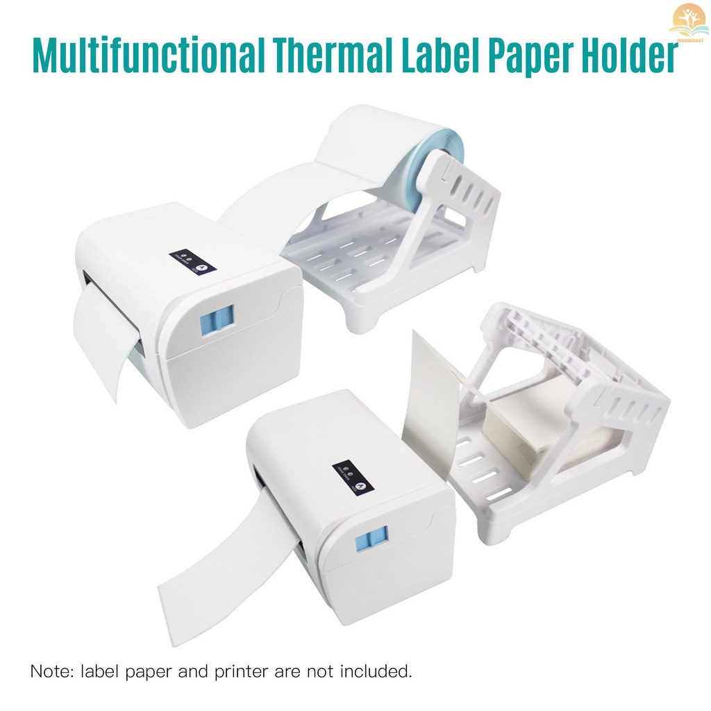 Label Holder for 4x6 Shipping Labels Printer Rolls and Fanfold Labels 2 in 1 Work for Desktop Themal Label Sticker Dispenser Detachable Compatible with Barcode Express Label Printing Postage Mailing for Delivery Supermarket Retail Store