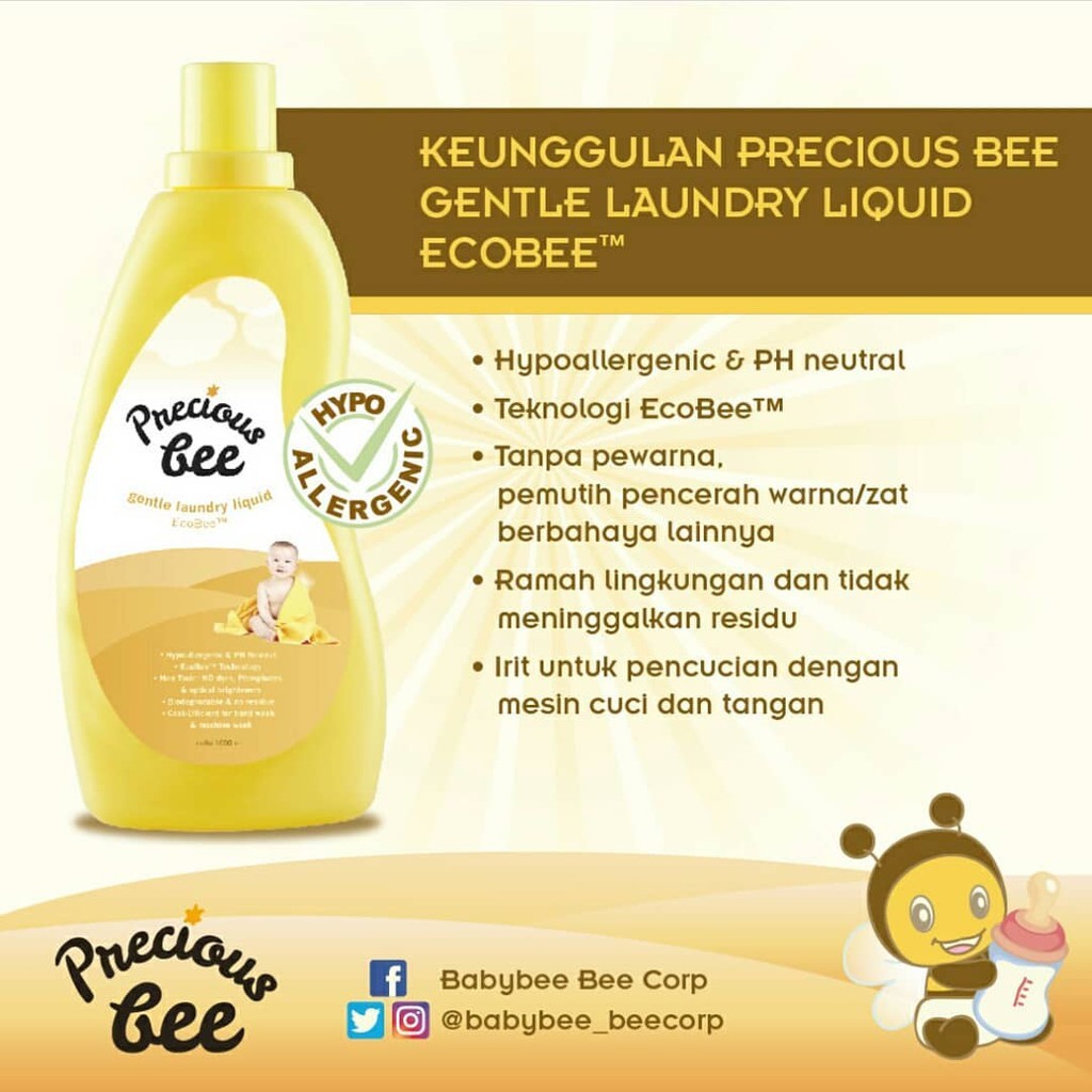 Precious Bee Laundry Liquid  Detergent Bayi 1 Liter