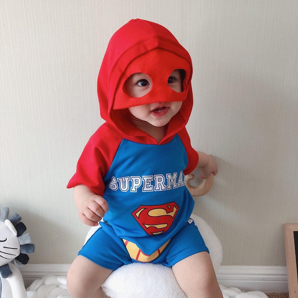 ROMPER HOODIE KARAKTER SUPERHERO | ROMPER SUPERHERO