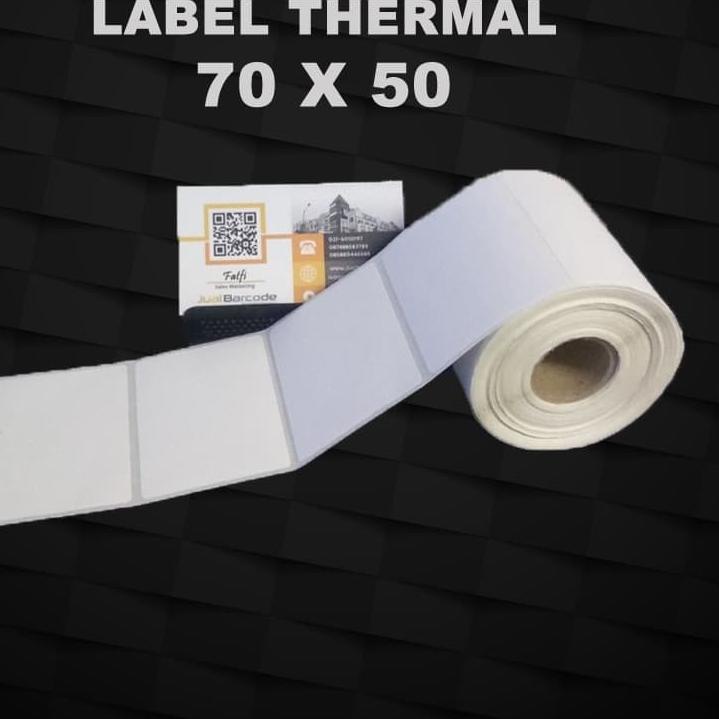 

12.12 TERLARIS LABEL THERMAL 70 X 50 - 70X50 MM ( 1 LINE ) ISI 400 PCS - POS PRINTER new