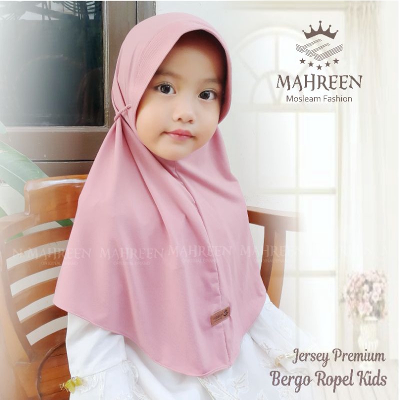 Ped Ropel tali kids ORI MAHREEN hijab anak sekolah TK SD kekinian jersey premium