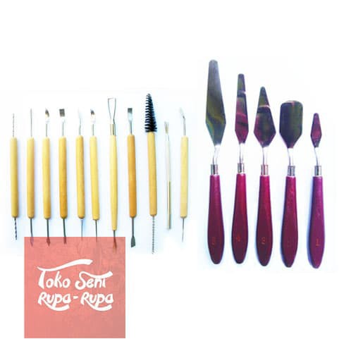 

Stok Ready Paket Alat membuat patung dan lukis Sculpting tools Pisau Palet Murah