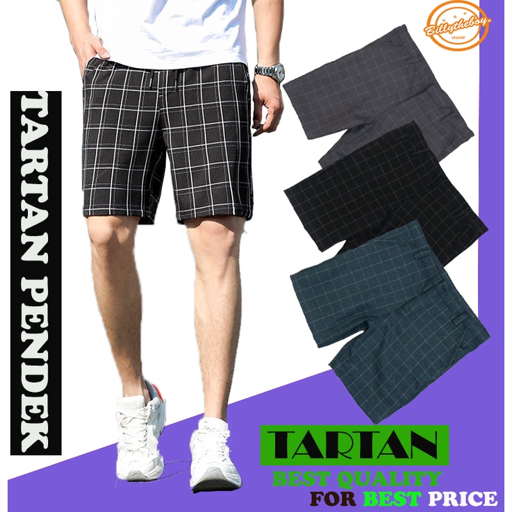 Celana Pendek Pria Tartan Kotak-kotak kekinian Terlaris Celana pendek tartan surfing kotak kotak pri