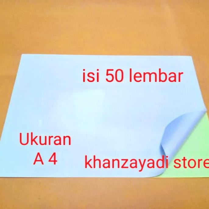 

kertas stiker sticker cromo putih (glossy) a4 premium