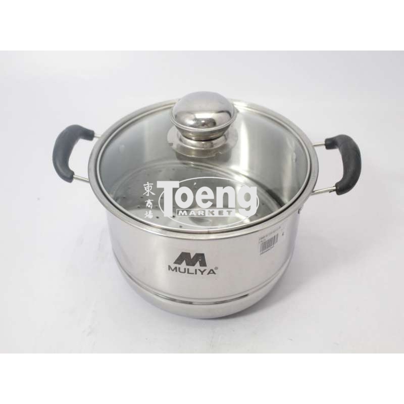 DANDANG/PANCI STEAMER TUTUP KACA STAINLESS  MULIYA