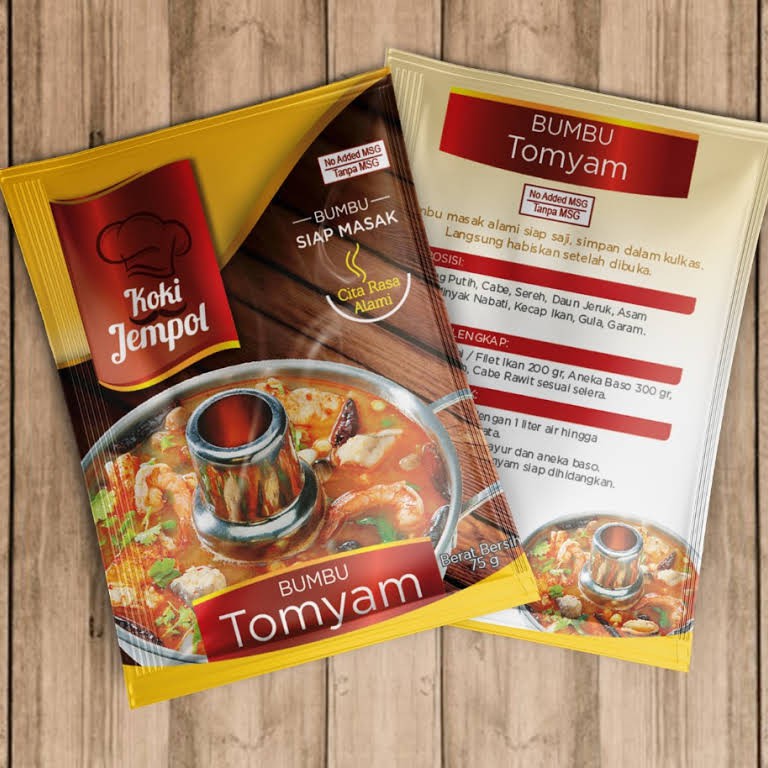 Bumbu Tomyum NON MSG Instant Koki Jempol 65g - Halal