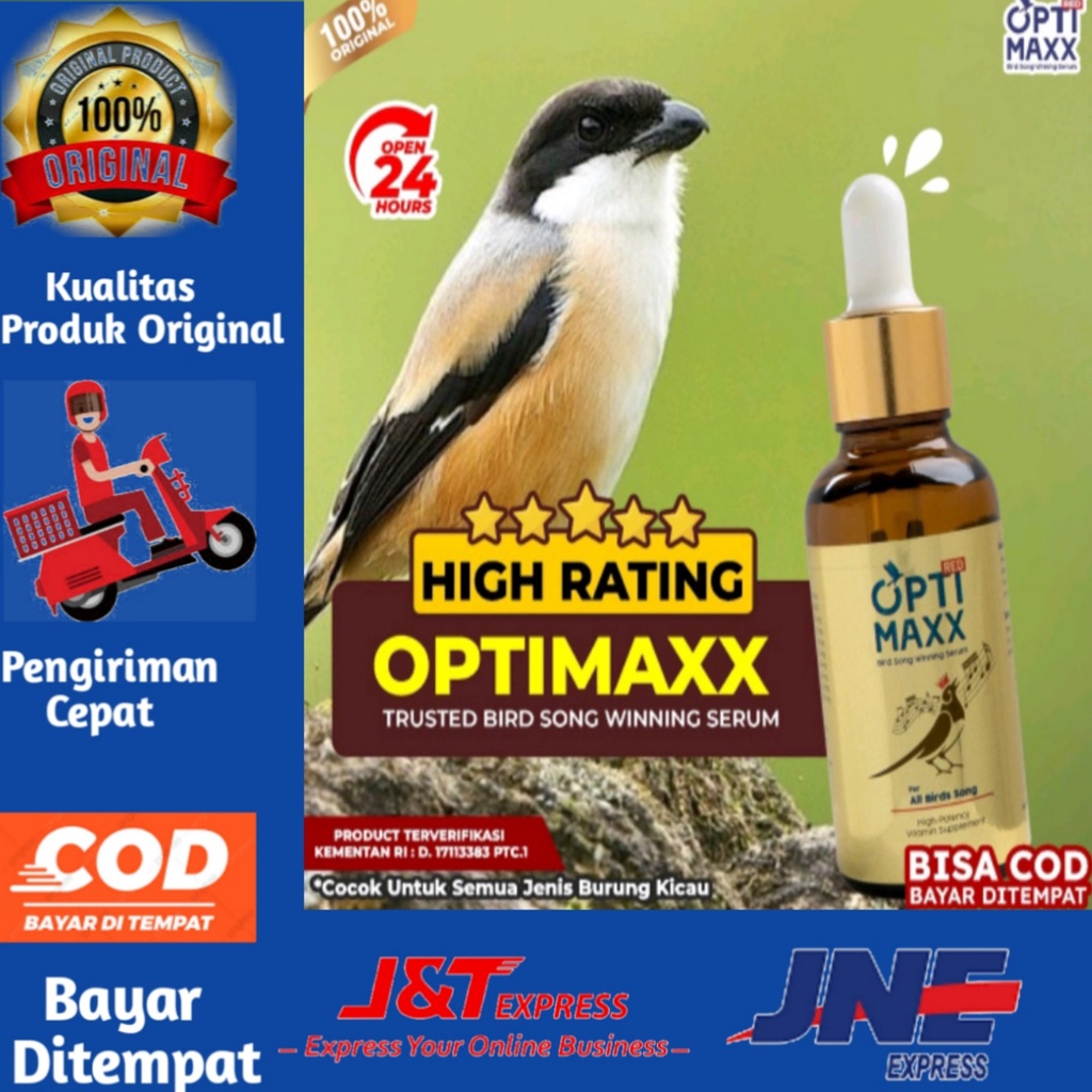 Optimax Multivitamin Penggacor Gacor Burung Kicau Lovebird Murai Murai Batu Atp Masteran Doping Jalak Suren Anis Merah