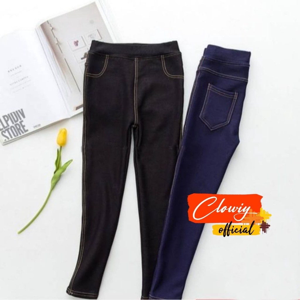 Clowiy Jeans Legging / Leging Denim Premium