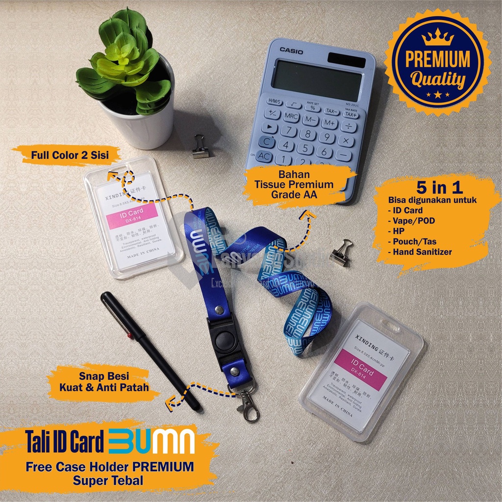 

Tali ID Card BUMN Full Printing Free Case Holder