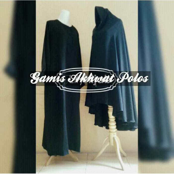 PROMO    Gamis cadar hitam wolfis murah