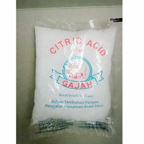 

CITRIC ACID cap gajah 50 gram