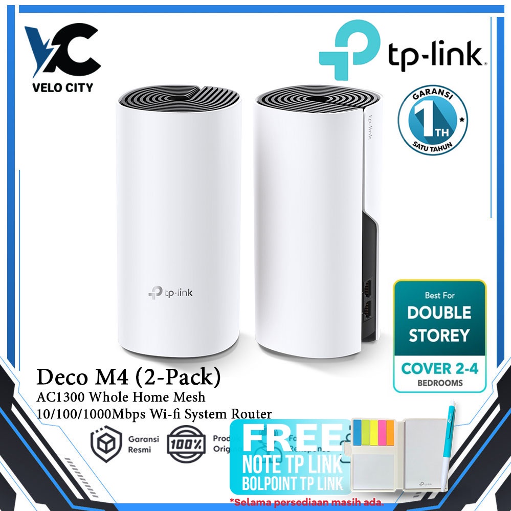 TP-Link Deco M4(2pcs/pack) AC1200 Whole Home Mesh Wi-Fi System router