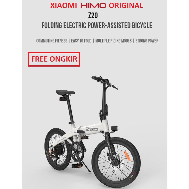 FREE ONGKIR Xiaomi HIMO Z20 Sepeda Lipat Elektrik Smart Moped Bicycle 250W 80KM