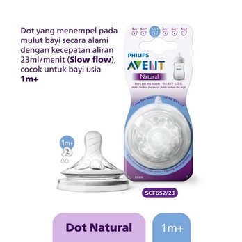 NIPPLE AVENT NATURAL NEW MODEL 1 pack isi 2 nipple / Nipple AVENT NATURAL RESPONSE  isi 2 per pack