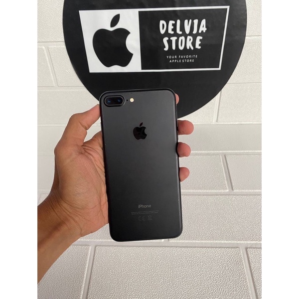 iPhone 7 plus 128 iBox second black bekas preloved