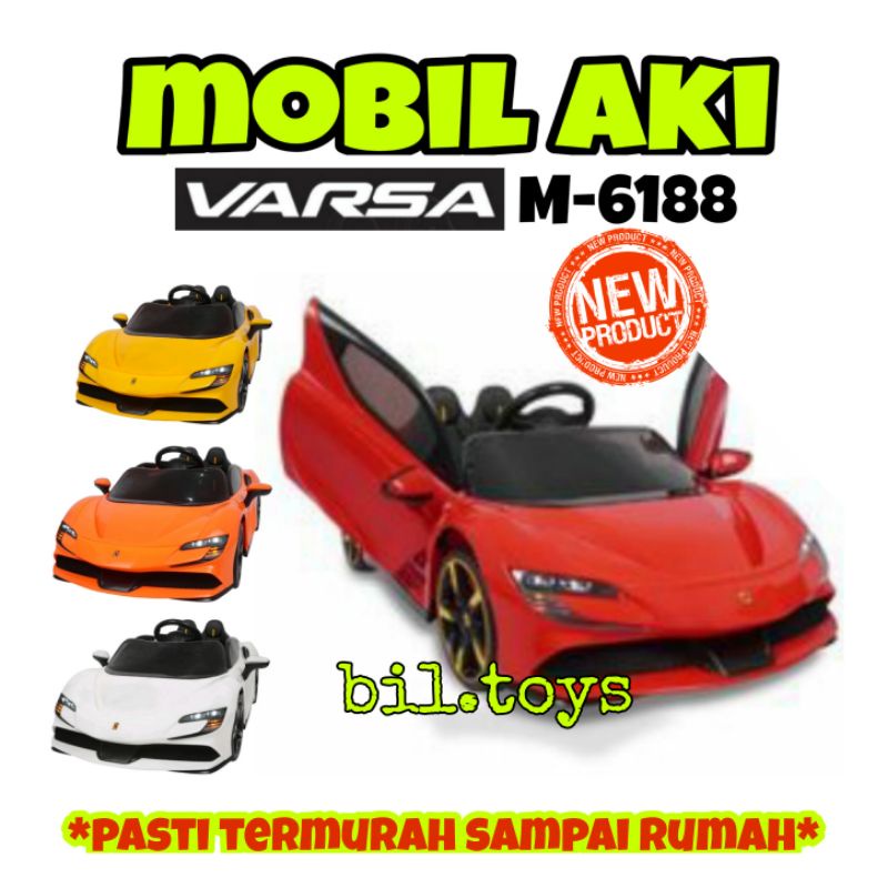 MOBIL AKI ANAK PMB 6188 VARSA REMOTE LAMBORGHINI FERRARI MOBIL AKI SPORT VARSA VARSA PMB M6188