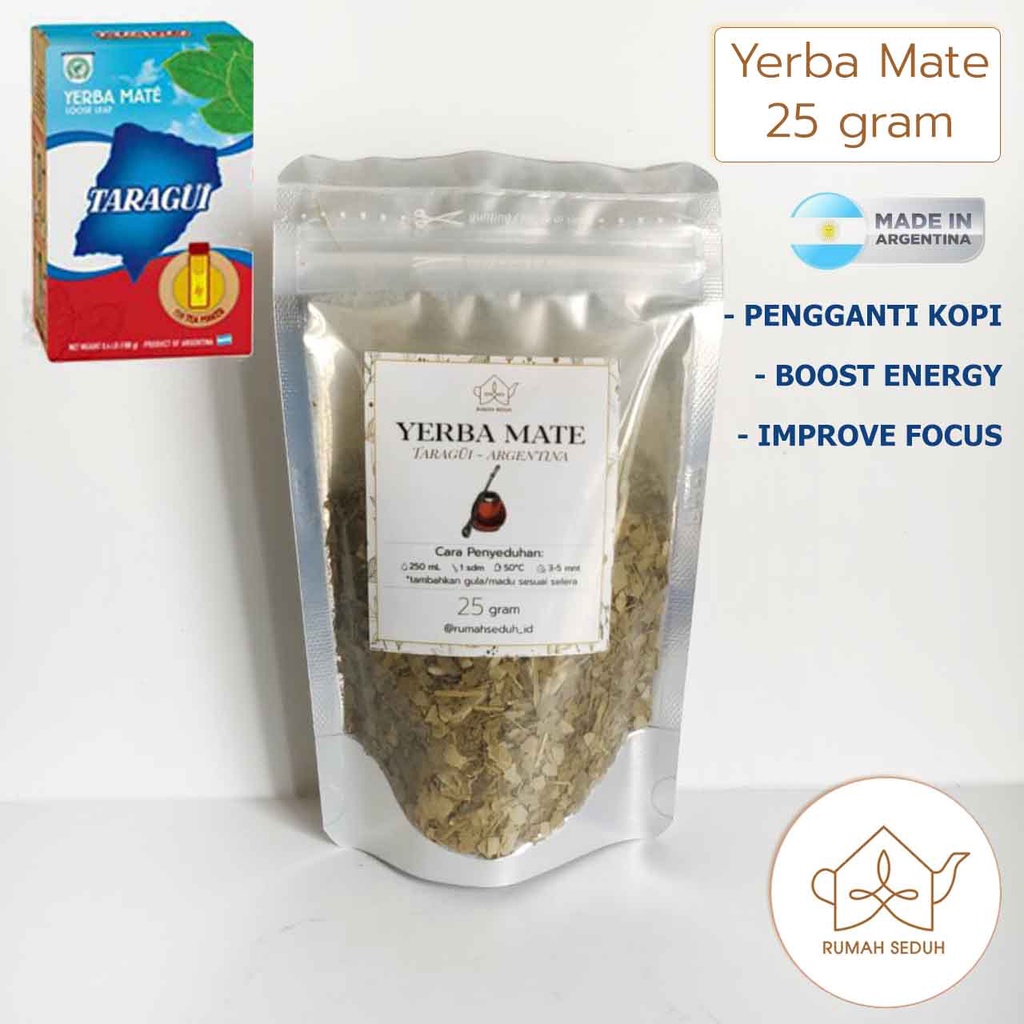 

25gr Yerba Mate Tea - Teh Amerika Selatan, Asli Argentina - Coffee Alternatives, Menambah Energi