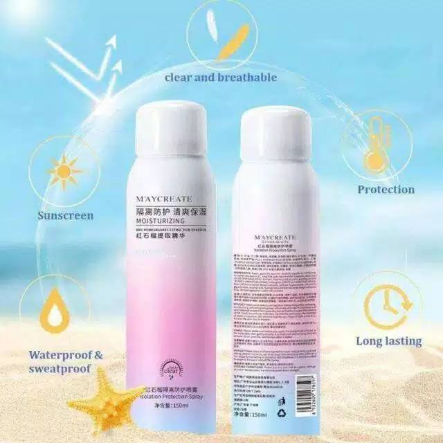 Medan Termurah/Moisturizing Whitening Sunscreen Isolation Protection Spray/Maycreate