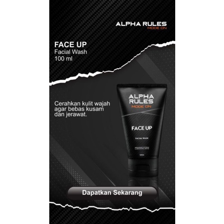 ALPHA RULES MODE ON FACIAL WASH SABUN CUCI MUKA PRIA 100ml ORIGINAL