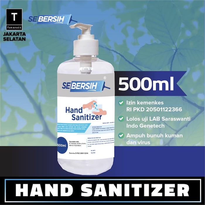 SEBERSIH Hand Sanitizer Cair Antiseptic 70% 500ml