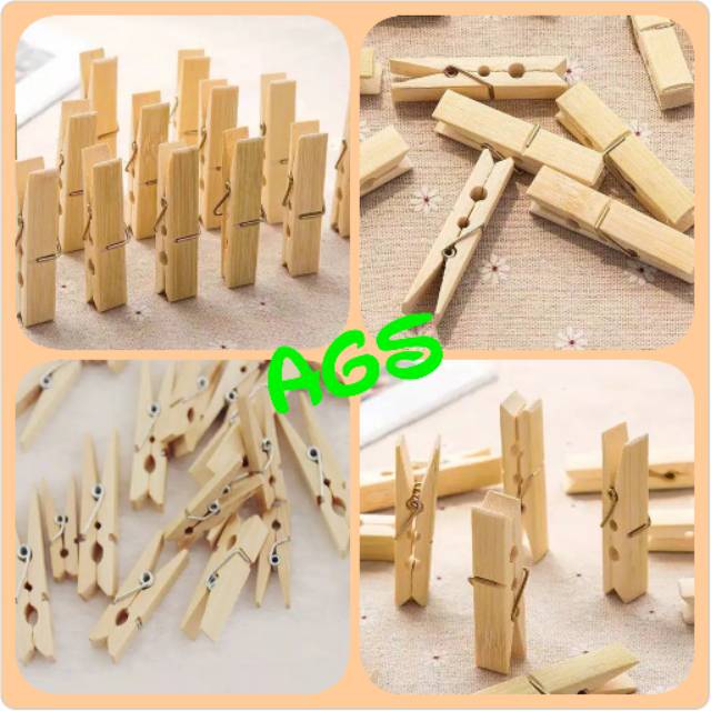 10pc Penjepit kayu/jepit kayu/klip kayu/penjepit foto/wooden clip/jepitan kayu/jepitan kayu polos