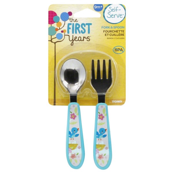 The First Years Take &amp; Toss Self Serve Fork &amp; Spoon ( Sendok &amp; Garpu ) 9m+