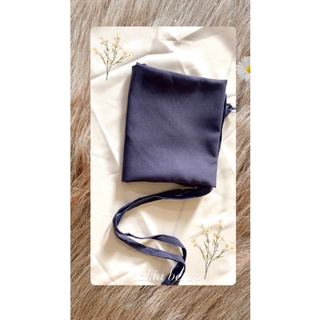 KHIMAR AZKIA SIMPLE TALI INSTAN/BERGO DIAMOND-Azkia abu tua