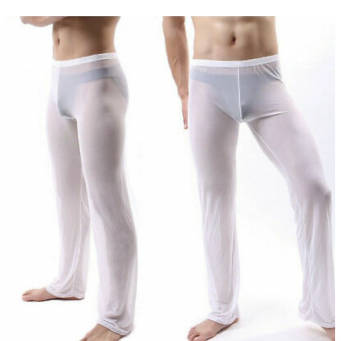 Baju Tidur - Lingerie Pria Sexy Exotic Pria Celana Men Transparan Warna Putih
