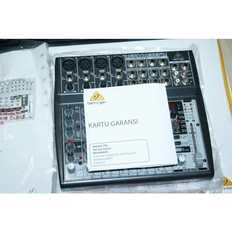 Mixer Behringer XENYX 1202FX 12 Input 4 Channel Original Like New Masih Garansi April 2022