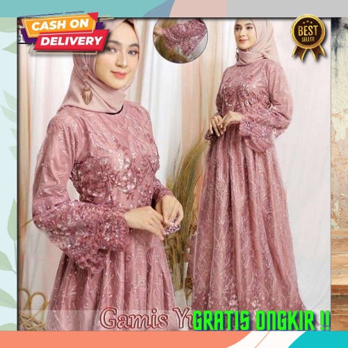 Baju Gamis Wanita Busui Remaja Trendy Lengan Panjang Model Sekarang Ceruty U4L7 Lembut Import Premiu