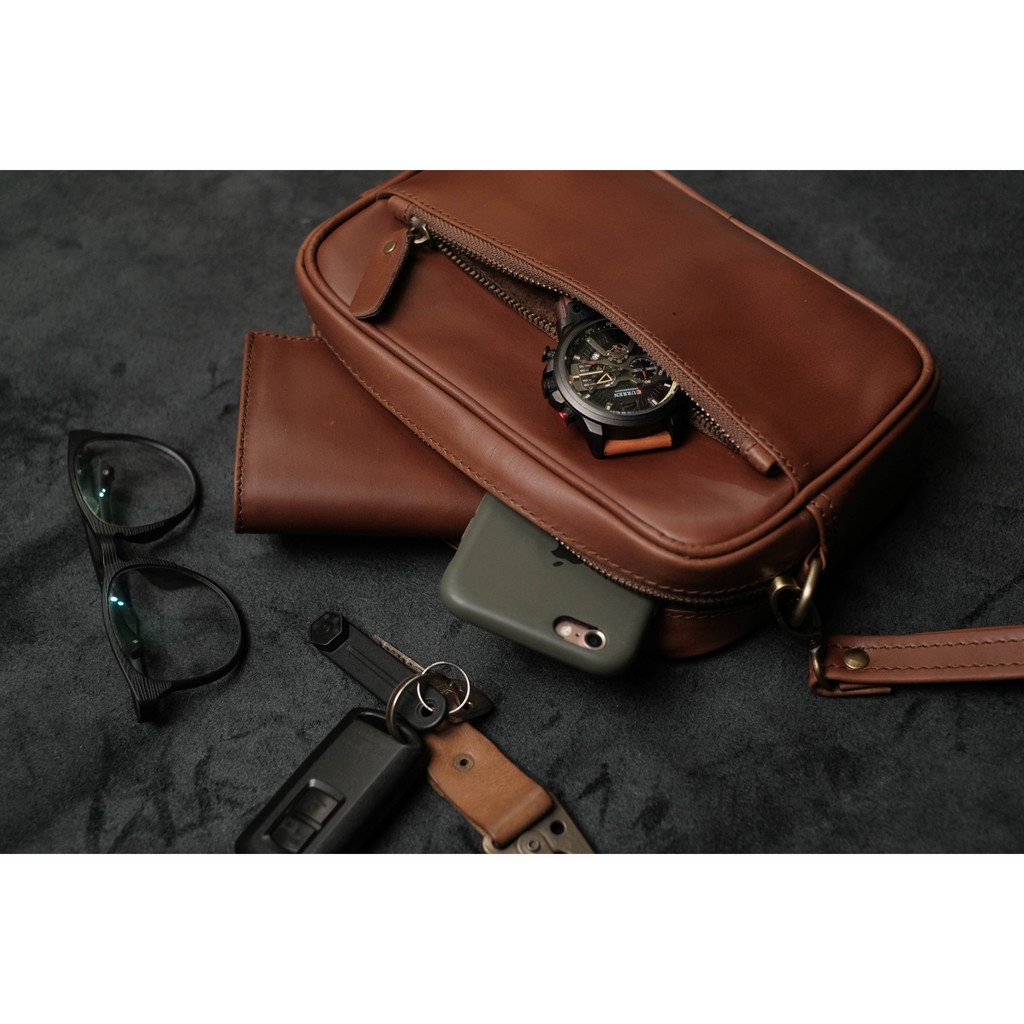 Shoeka DOPP KIT - HAND BAG - TAS TANGAN KULIT ASLI KUALITAS PREMIUM