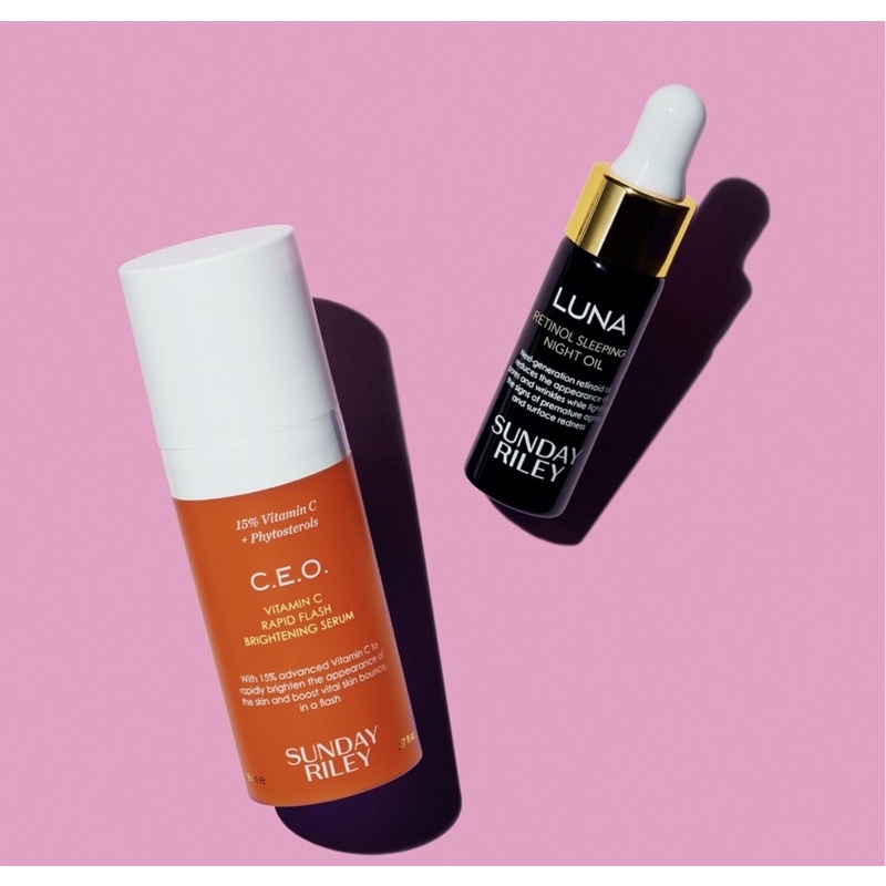 SUNDAY RILEY Luna Retinol Sleeping Night Oil C.E.O Vitamin C Good Genes