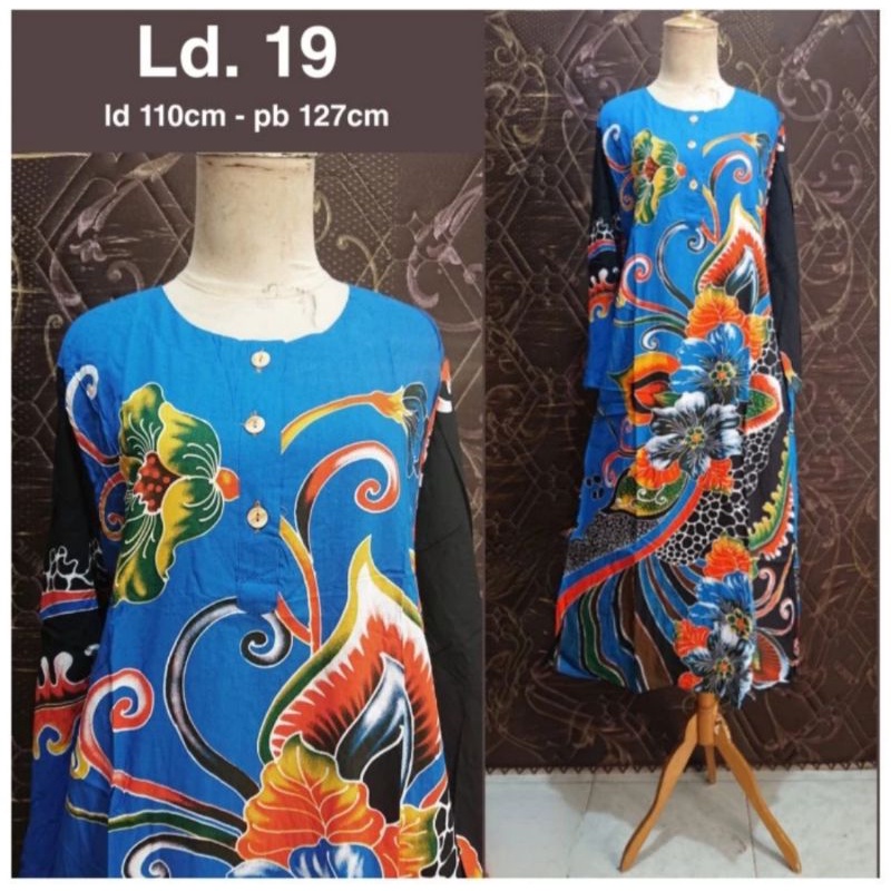 Daster Panjang Busui Kencana Ungu Longdress Batik