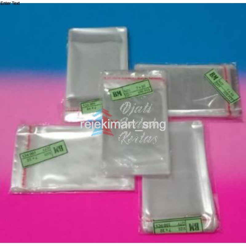 

DICARI BANGET!!! Plastik OPP 7x10 cm Seal/Lem 1 pack isi 1000 Lembar