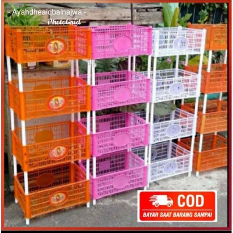 KERANJANG SUSUN Rak Susun Dapur Rak Warung Keranjang Snack Rak Penyimpanan