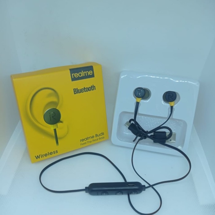 Earphone Wireless Realme Buds - Handsfree Bluetooth Sport Realme Buds