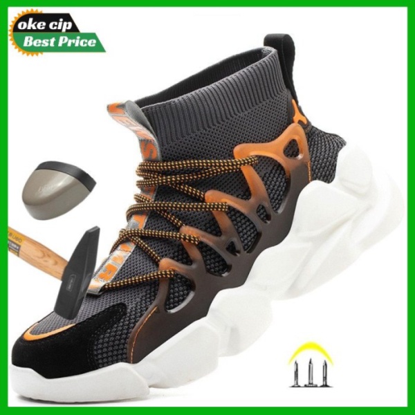 Sepatu Boot Safety King Pria Bertali Jaring Terbaik Terbaru Murah Ori - 38 Limited