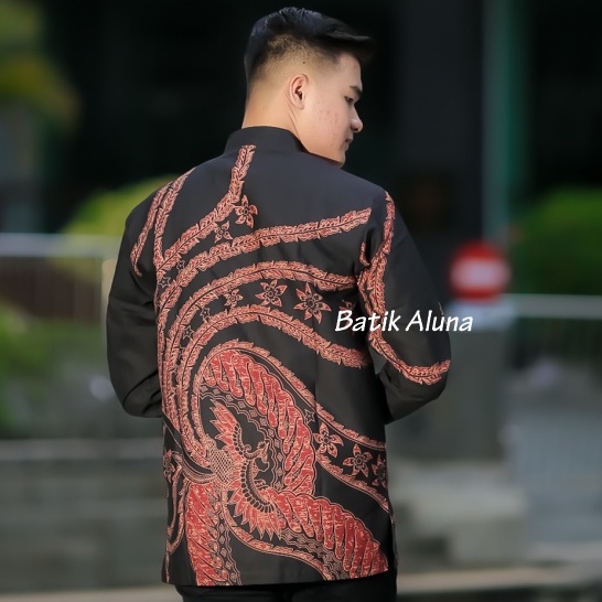 Kemeja Koko Batik Pria Lengan Panjang Modern Terbaru Bahan Katun Premium Full Furing Asli FASHION MUSLIM BATIK ALUNA