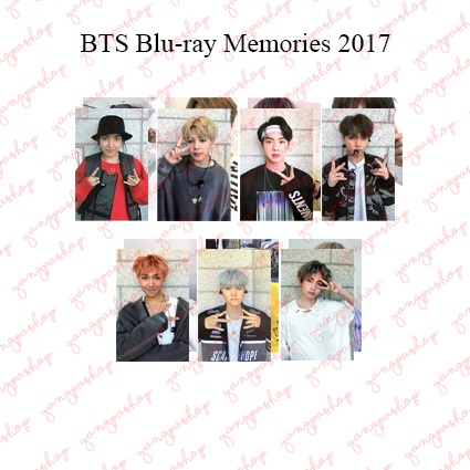 [READY / SET] 2017 BLURAY MEMORIES BTSN PHOTOCARD FAN MADE UNOFFICIAL YANGPASHOP JUNGKOOK V TAEHYUNG