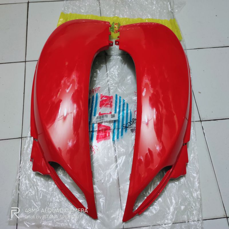 cover body tebeng belakang kanan kiri scoopy fi K16 th 2013 2016 merah ferarri cabe non original Mer