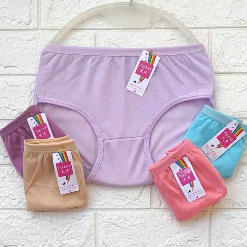 PGDA - 6Pcs (3L - M) CD Wanita Talent / Celana Dalam Wanita Murah Halus