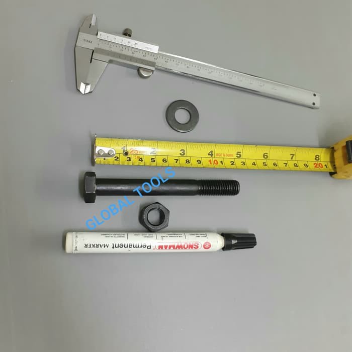 Baut mur baja 8.8 m14 x 120 HT baut 14 x 120 baut panjang baut hitam