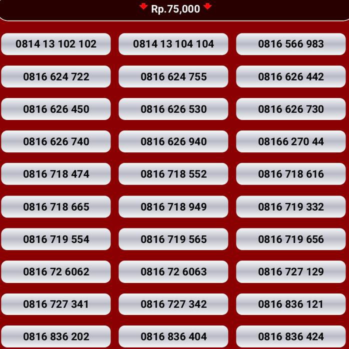 Terlaris Nomor Cantik Im3 Kartu Perdana Indosat Nocan 10 Digit 0816 4G Mentari