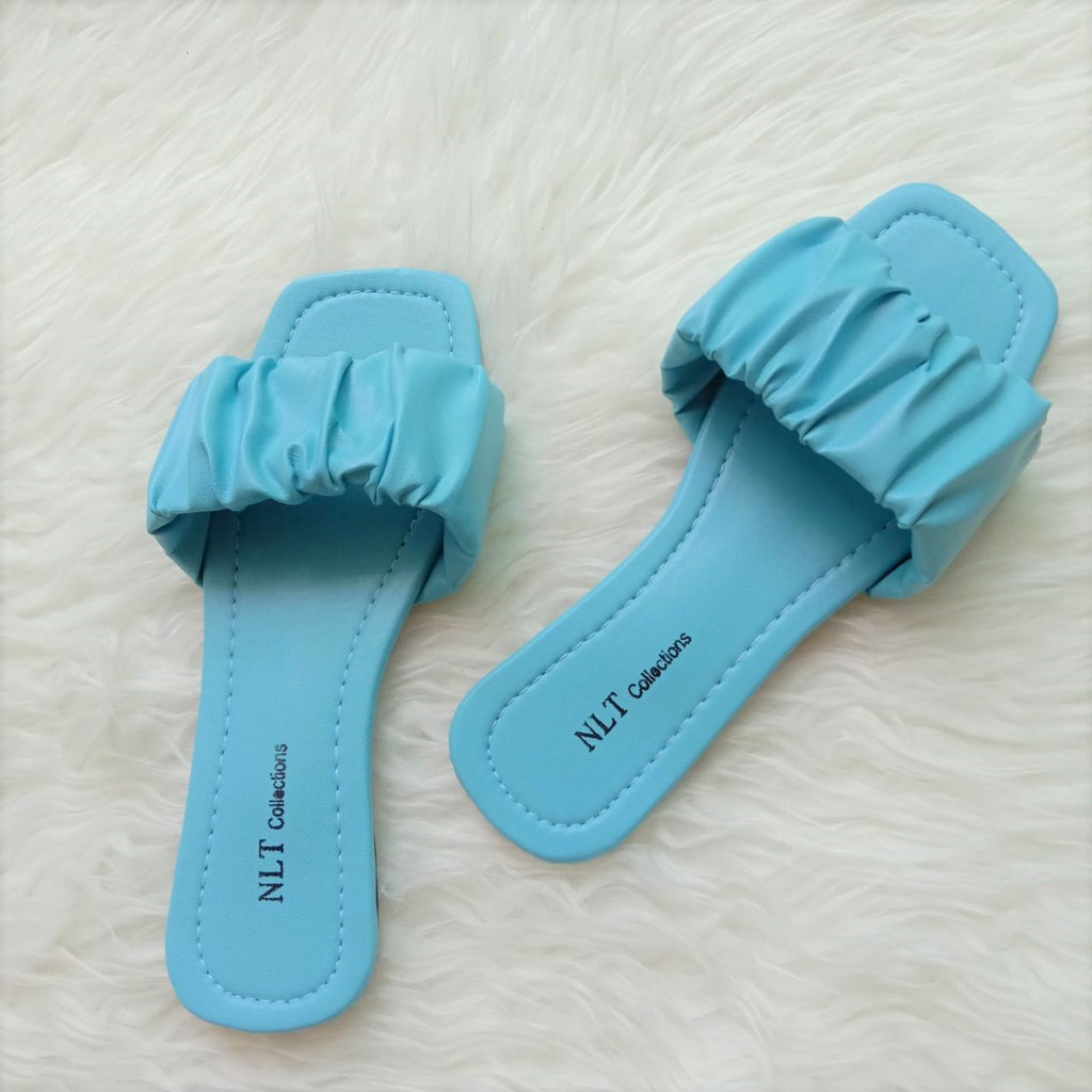 NunuLisaTan - Promo Bayar di tempat sandal wanita teplek terbaru sandal slop HITS-BABY BLUE