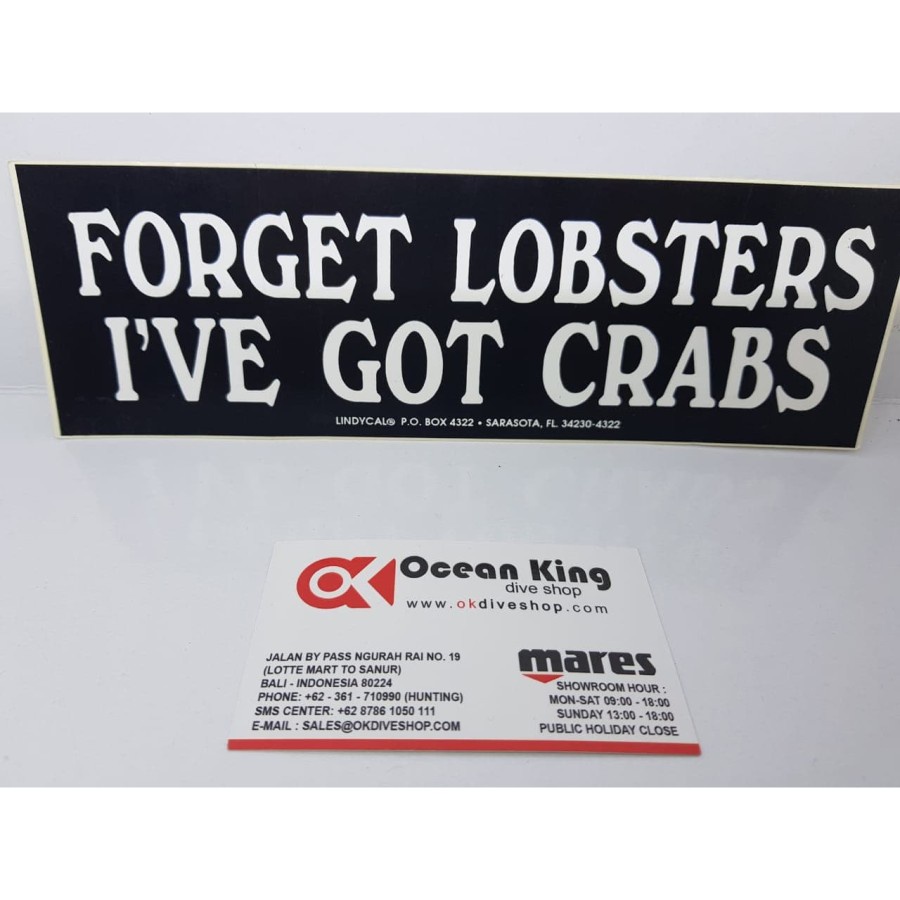 

STICKER FORGET LOBSTER I'VE GOT CRABS