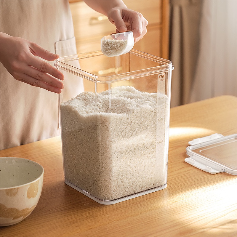 【IKONE】KOMI Kotak toples Penyimpanan Makanan Serbaguna Kedap Udara Food Storage Tempan Penyimpanan Beras Biji Bijian Toples Food Container Kusu Besar