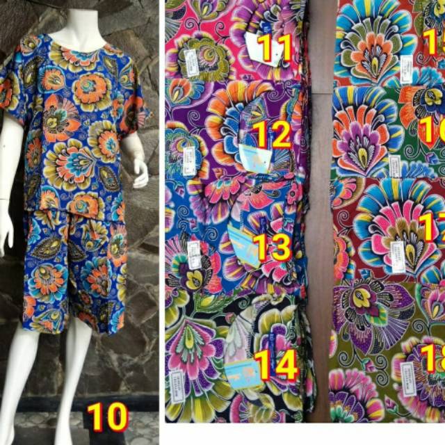 Setelan batik kencana ungu oleh oleh jogja solo Pekalongan baju tidur baju hamil busui piyama tidur