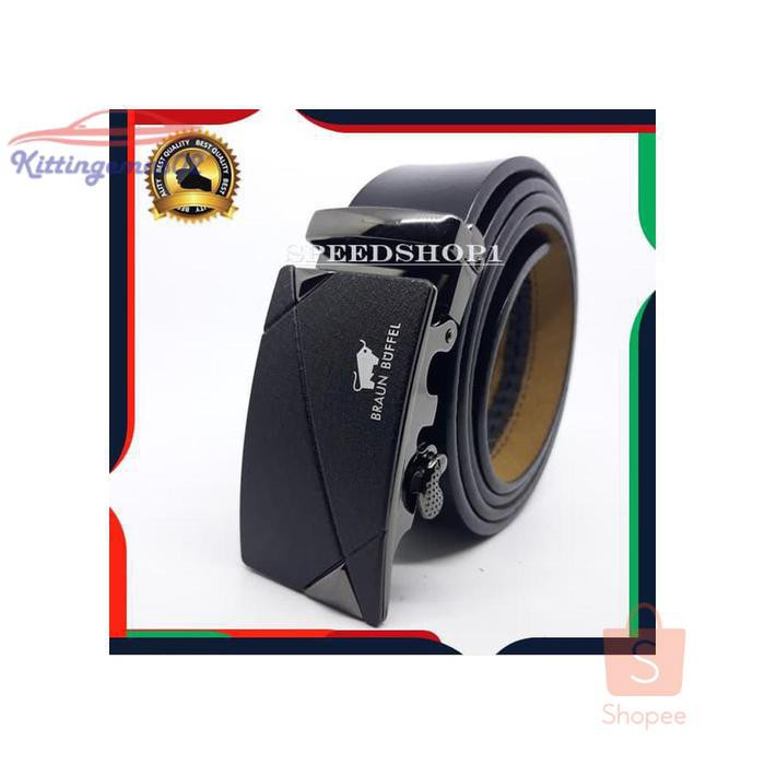 IKAT PINGGANG PRIA GESPER SABUK KTG2I907 BRAUN BUFEELL TALI KULIT ASLI