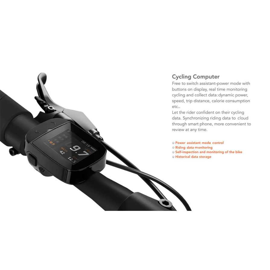 Xiaomi QiCycle EF1 Sepeda Elektrik Lipat Smart Bicycle (China) TDR01Z-Hitam